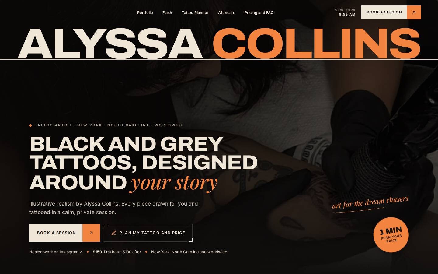 The website of Alyssa Collins