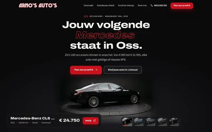 Website for Arno's Auto's