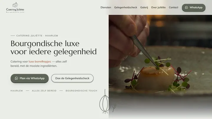 Website for Catering Juliëtte