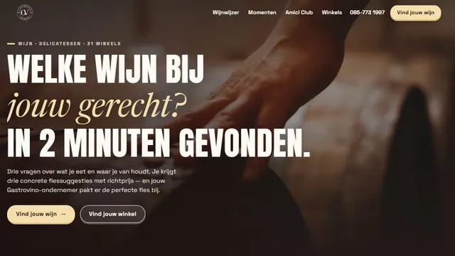 Website for Gastrovino