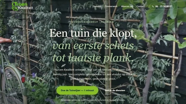 Website for Groen Kwaliteit