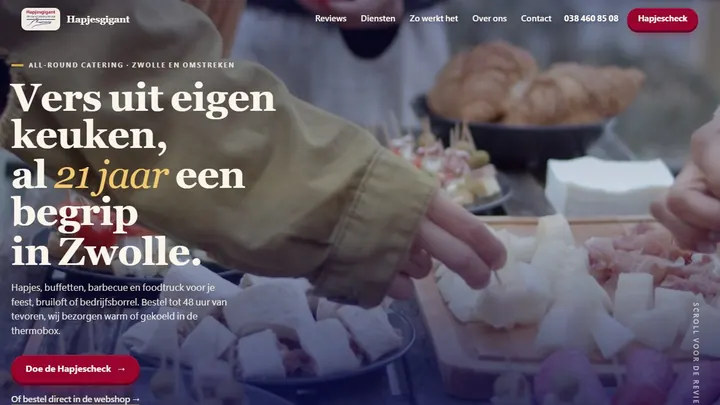 Website for Hapjesgigant