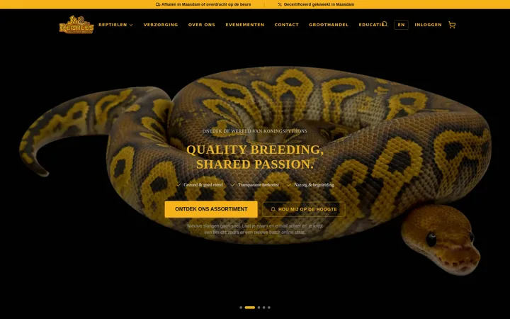 Website for Jazz Reptiles