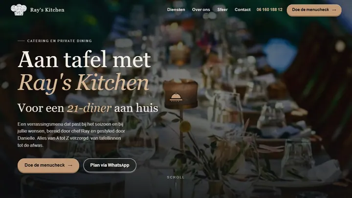 Website for Ray's Kitchen